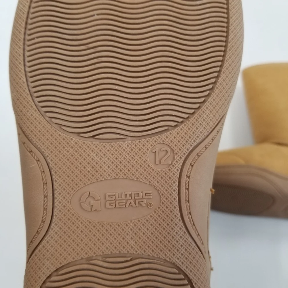 Guide Gear Suede Boots Sheepskin Footbed Mens 12 Unused Minor Imperfections